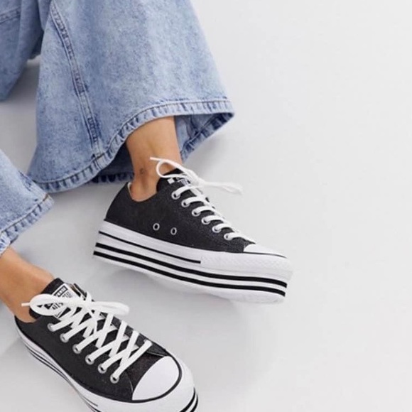 glitter platform converse